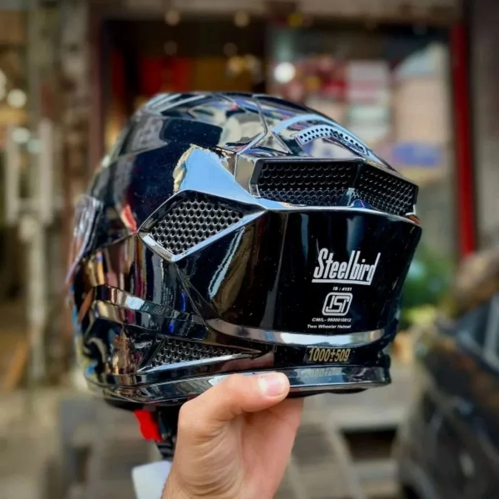 Steelbird Sharp Glossy Black - Image 5